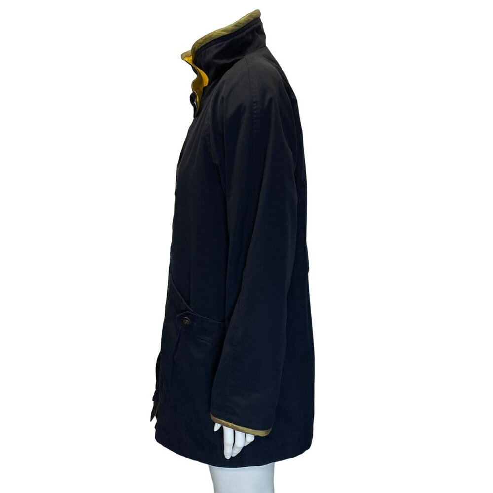 Vintage Misty Harbor Coat Jacket Womens Large L Black Yellow Lining Classic - Picture 6 of 11